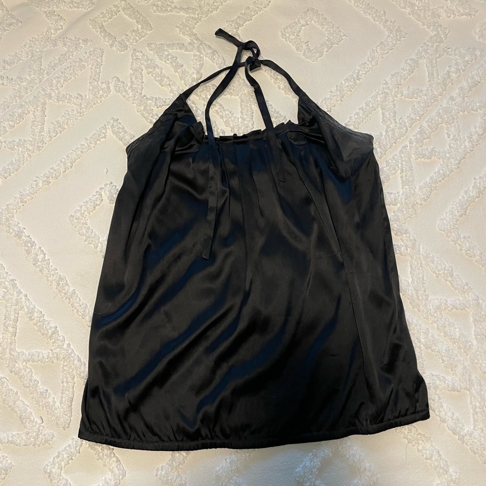 Medium Express black halter tank.